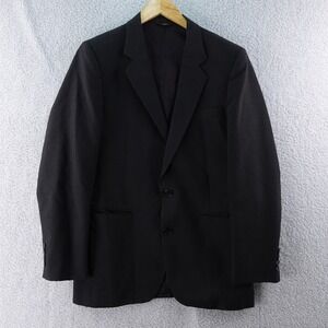 Vintage Raffinati Black Blazer Mens Two Button Jacket Career Office Suit‎ Coat